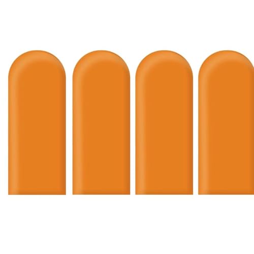 Xiyocadt 4 Stück Selbstklebend Wandpaneele Gepolstert, 3D PU Polsterpaneel Kinderzimmer Wandpolster, Dicke von 3 cm Kinder Sensorischer Wandpaneele, Wandschutz Wandkissen (Orange,20 x 40cm) von Xiyocadt