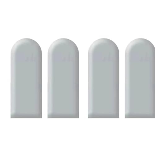 Xiyocadt 4 Stück Selbstklebend Wandpaneele Gepolstert, 3D PU Polsterpaneel Kinderzimmer Wandpolster, Dicke von 3 cm Kinder Sensorischer Wandpaneele, Wandschutz Wandkissen (hellgrau,20 x 60cm) von Xiyocadt