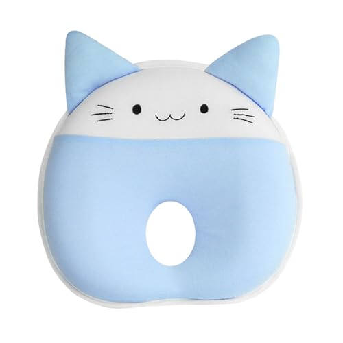 Xiyocadt Babykissen Kopfkissen,Neugeborene Memory Foam Reisekissen,Kinder Kissen,Mini Kissen für Baby Kleinkinder Nacken Lenden und Kniestütze (Blau,Katzen) von Xiyocadt