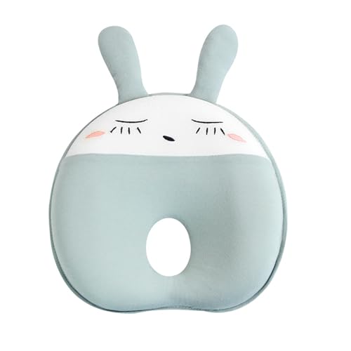 Xiyocadt Babykissen Kopfkissen,Neugeborene Memory Foam Reisekissen,Kinder Kissen,Mini Kissen für Baby Kleinkinder Nacken Lenden und Kniestütze (Grün,Kaninchen) von Xiyocadt