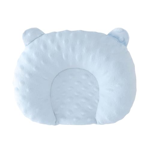 Xiyocadt Babykissen Reisekissen,Neugeborene Memory Foam Nackenkissen Kinder,Atmungsaktives,hilft EIN Plattkopfsyndrom vorzubeugen und zu behandeln,Nackenstütze für Kinderwagen oder Bett (Blau) von Xiyocadt