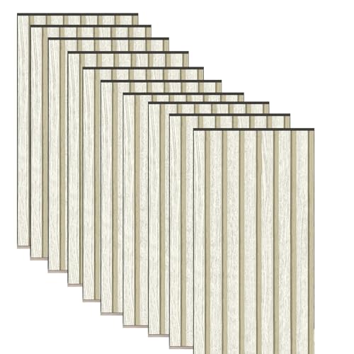 Xiyocadt Holz Optik Paneele, 10 Stück 45×90cm Selbstklebend Wandverkleidung Steinoptik, Natursteinoptik für Innenbereich, Außenbereich, Geschäftsräume, Innenwanddekoration. (F) von Xiyocadt