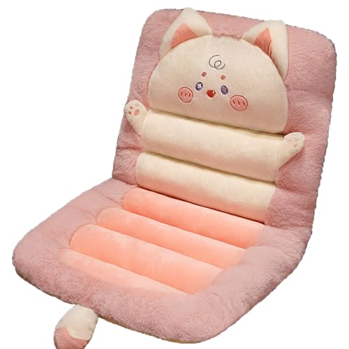 Xiyocadt Sitzkissen Auto Vordersitze,Auto Sitzkissen Fahrersitz,Niedliche Katze Integrierter Stuhl Kissen,Stuhl Baumwolle Rückenlehne,Für Schlafzimmer, Wohnzimmer, Büro, Zuhause (Rosa) von Xiyocadt