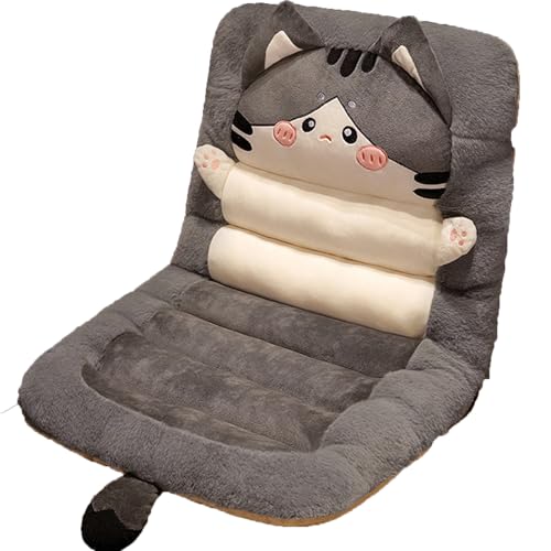 Xiyocadt Sitzkissen Auto Vordersitze,Auto Sitzkissen Fahrersitz,Niedliche Katze Integrierter Stuhl Kissen,Stuhl Baumwolle Rückenlehne,Für Schlafzimmer, Wohnzimmer, Büro, Zuhause (Schwarz) von Xiyocadt