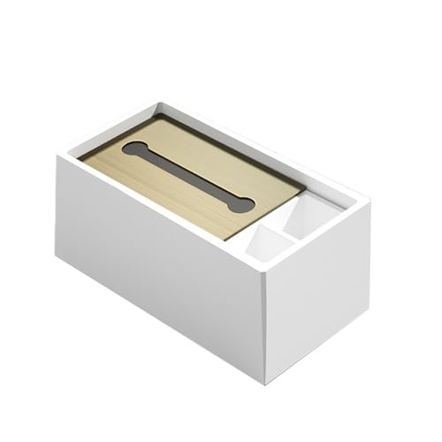 Desktop Multifunktionale Papier Box Wohnzimmer Couchtisch Fernbedienung Tissue Lagerung Serviettenhalter(Weiß) von Xj2qFb5