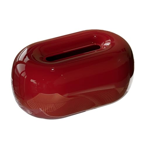 Desktop Tissue Box Abdeckung Wohnzimmer Esstisch Dekoration Serviette Gesichts Spender Serviettenhalter(Red) von Xj2qFb5