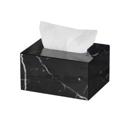 Hochwertige Haushalts-Papierhandtuchbox im skandinavischen Stil for den Esstisch, Premium-Feeling, Serviettenbox for Schreibtisch, kreative Mode-Schubladenbox Serviettenhalter(Schwarz) von Xj2qFb5