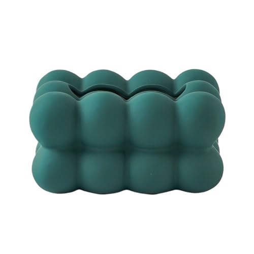 Keramik-Taschentuchbox, quadratisch, dekorativer Taschentuchbox-Halter, Haushalts-Taschentuchspender, Serviettenhalter for Kommode, Badezimmer-Dekor Serviettenhalter(Green) von Xj2qFb5