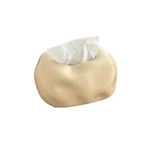 Kreative Keramik Tissue Box Cover Home Hotel Dekoration Ornamente Serviette Gesichtsspender Serviettenhalter(Beige) von Xj2qFb5