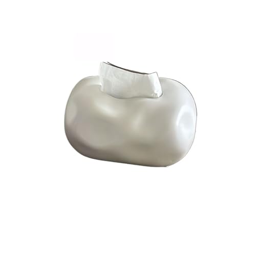 Kreative Keramik Tissue Box Cover Home Hotel Dekoration Ornamente Serviette Gesichtsspender Serviettenhalter(Weiß) von Xj2qFb5