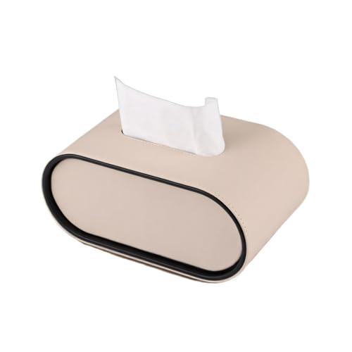Leichter Luxus-Couchtisch, Leder-Tissue-Box-Abdeckung, Schlafzimmer, High-End-Servietten-Gesichtsspender Serviettenhalter(Weiß) von Xj2qFb5