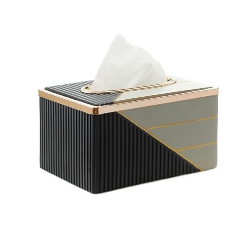 Moderne Harzlegierung Tissue Box Cover Haushalt Esstisch Serviette Gesichtsspender Serviettenhalter(Blue) von Xj2qFb5