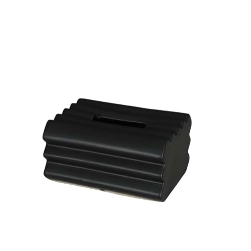 Moderne Keramik Tissue Box Kreative Wohnzimmer Esstisch Serviette Gesichts Spender Ornamente Serviettenhalter(Schwarz) von Xj2qFb5