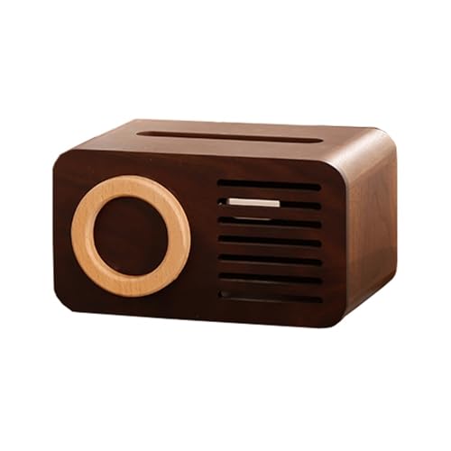 Rechteckige Seidenpapierhalter-Box, eleganter Taschentuchhalter-Spender aus Holz, Vintage-Tücherbox zur Schreibtischaufbewahrung for Zuhause, Büro, Auto Serviettenhalter von Xj2qFb5