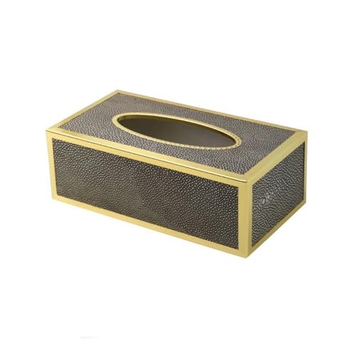 Rechteckige Serviettenbox Wohnzimmer Kreative leichte Luxus-Leder-Tissue-Box Couchtisch Schubladenbox Serviettenhalter(Bruin) von Xj2qFb5