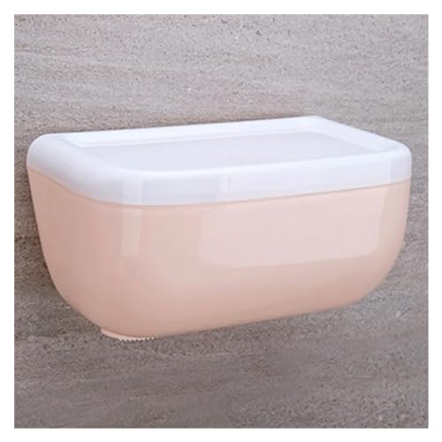 Stanzfreier Toilettenpapierhalter, Aufbewahrungsbox, Toilettenpapier-Aufbewahrungsregal, Papierhandtuch-Aufbewahrungsbox for Küche und Badezimmer Serviettenhalter(Pink) von Xj2qFb5