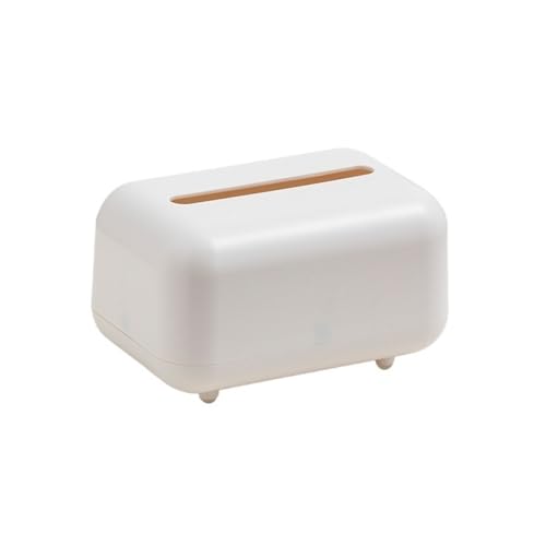 Taschentuchbox-Halter, Serviettenhalter, Taschentuchspender, Kosmetiktücherbox, Wohnzimmer, Couchtisch, Desktop, einfache Taschentuch-Aufbewahrungsbox Serviettenhalter(Weiß) von Xj2qFb5