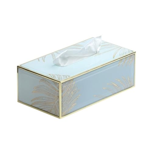 Taschentuchbox aus Glas for den Haushalt, for Esstisch, leichte Luxus-Taschentuchbox im Wind, Ornamente, Serviettenbox for Wohnzimmer, Couchtisch Serviettenhalter(Groß) von Xj2qFb5