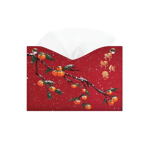 Taschentuchbox im chinesischen Stil, PU-Leder, Kosmetiktuchspender, Boxhalter for Kommode, Badezimmer, Dekor Serviettenhalter von Xj2qFb5