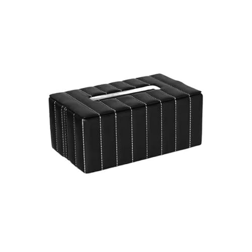 Taschentuchbox im skandinavischen Stil, Serviettenbox for Wohnzimmer, Haushalts-High-End-Schubladenbox, Schlafzimmer-Dekorationsbox Serviettenhalter(Schwarz) von Xj2qFb5