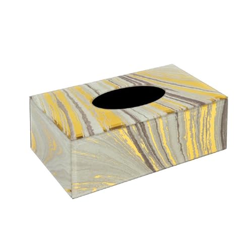 Tissue-Box aus Glas for Zuhause, Wohnzimmer, Esstisch, goldene Schubladenbox, dekorative Ornamente, Aufbewahrungsbox for Couchtisch Serviettenhalter von Xj2qFb5