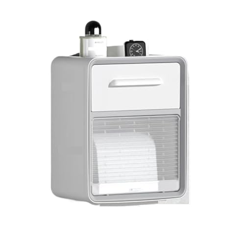 Toilettenpapierbox, wandmontierter, Nicht perforierter Toilettenpapierhalter, Toilettenpapierschublade, Aufbewahrungsregal for Toilettenpapierrollen Serviettenhalter(Weiß) von Xj2qFb5