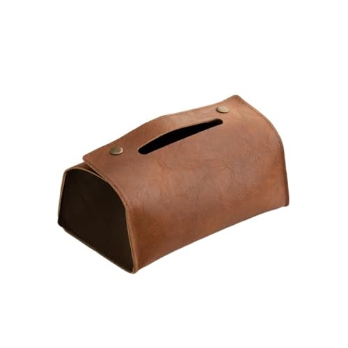 Vintage Leder Tissue Box Cover Home Wohnzimmer Auto Serviette Gesichtsspender Serviettenhalter(Bruin) von Xj2qFb5