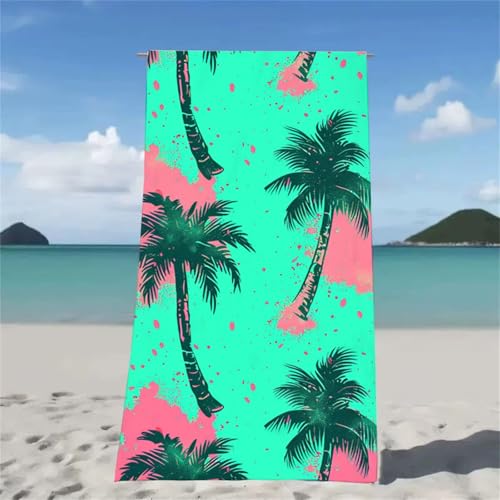 Mikrofaser Handtuch Rosa Strandtuch Boot Strandtuch XXL 60x120cm Saunahandtuch, Saugfähig und Schnell Trocknende Strandmatte Pflegeleicht für Reise Urlaub Schwimmen, mit Aufbewahrungstasche W2-548 von Xjaopfei