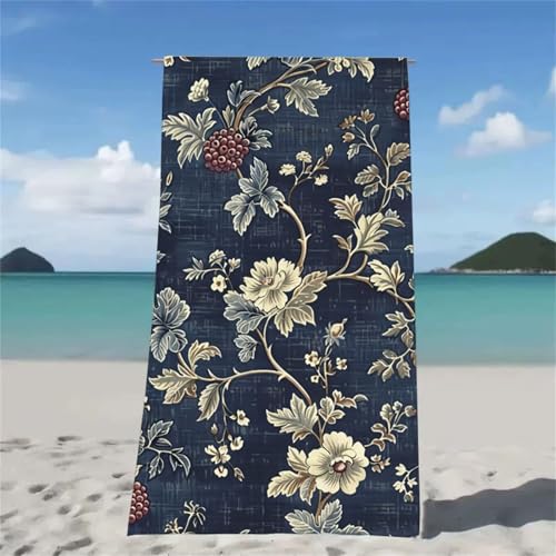 Mikrofaser Handtuch Rot Strandtuch Granatapfel Strandtuch XXL 70x140cm Saunahandtuch, Saugfähig und Schnell Trocknende Strandmatte für Reise Urlaub Schwimmen Camping, mit Aufbewahrungstasche W2-508 von Xjaopfei