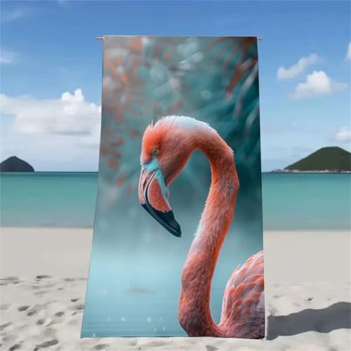 Strandtuch Grün Strandtuch XXL 80x160cm Strandhandtuch Mikrofaser Saugfahig und Schnel Trocknende Beach Towel See, Weiches Leichtes Strandmatte fur Strand Reise Strandurlaub Must Haves Geschenk W2-551 von Xjaopfei