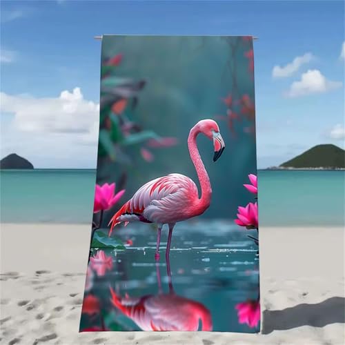 Strandtuch Rosa Strandtuch XXL 70x140cm Strandhandtuch Mikrofaser Saugfahig und Schnel Trocknende Beach Towel See, Weiches Leichtes Strandmatte fur Strand Reise Strandurlaub Must Haves Geschenk W2-549 von Xjaopfei