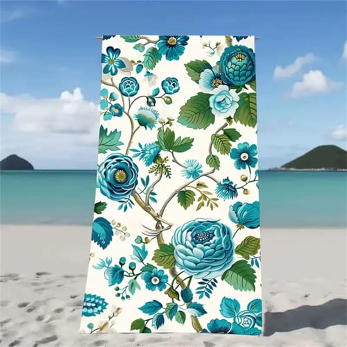 Strandtuch Schmucklos Strandtuch XXL 100x200cm Strandhandtuch Mikrofaser Saugfahig und Schnel Trocknende Beach Towel Rose,Weiches & Leichtes Strandmatte fur Strand Reise Strandurlaub Must Haves W2-489 von Xjaopfei