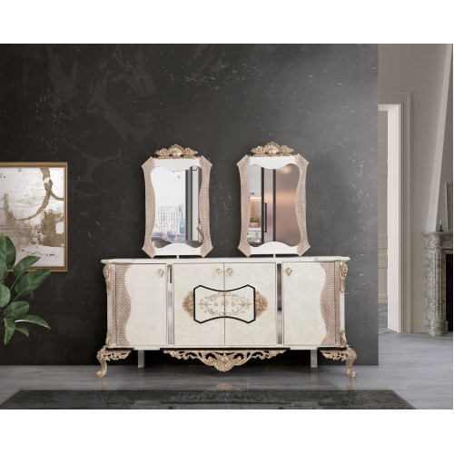 Anrichte mit Spiegel Garnitur Ess Barock Kommoden Holz Kommode Holz Schrank Neu Anrichte mit Spiegel Garnitur Ess Barock Kommoden Holz Kommode Holz Schrank Neu von Xl Moebel