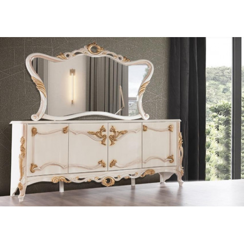 Anrichte mit Spiegel Garnitur Ess Barock Kommoden Holz Kommode Holz Schrank Neu Anrichte mit Spiegel Garnitur Ess Barock Kommoden Holz Kommode Holz Schrank Neu von Xl Moebel