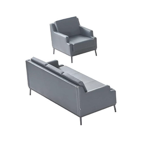 Arbeitszimmer Set Dunkelgrau 3-Sitzer Sessel Einfarbig Modern Design von Xl Moebel