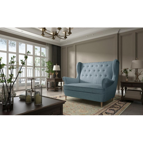 Bank Chesterfield Zweisitzer 2er Sitzer Sofa Couch Polster Samt Couchen von Xl Moebel