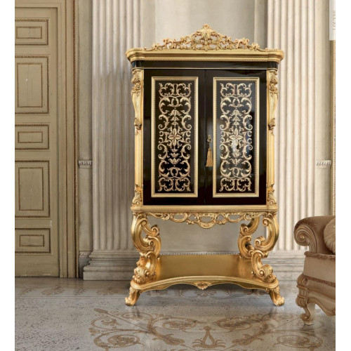 Barschrank Hausbar Bar Weinregal Weinschrank Schrank Gold Wohnzimmer von Xl Moebel