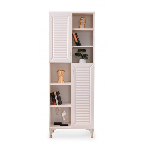Beige Bücherregal Eifarbig Rechteck Stauraum Regale Jugendzimmer Schrank von Xl Moebel