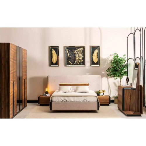 Bett+2x Nachttische 5tlg. Schlafzimmer Set Designer Luxus Schlafzimmer Bett+2x Nachttische 5tlg. Schlafzimmer Set Designer Luxus Schlafzimmer von Xl Moebel