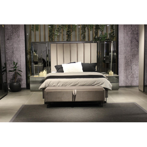 Bett 2x Nachttische Bank Design Schlafzimmer Set 4tlg Luxus Möbel Neu von Xl Moebel