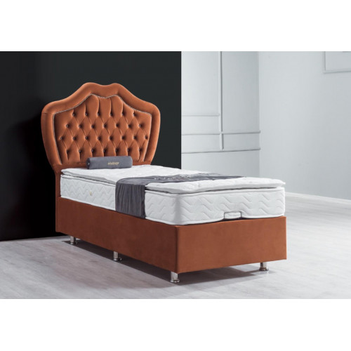 Bett Braun Einzelbett Boxspring Betten Luxus Schlafzimmer Chesterfield Bett Braun Einzelbett Boxspring Betten Luxus Schlafzimmer Chesterfield von Xl Moebel