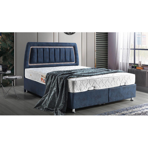 Bett Design Betten Luxus Bettkasten Polster Schlafzimmer Möbel Modern Blau Bett Design Betten Luxus Bettkasten Polster Schlafzimmer Möbel Modern Blau von Xl Moebel