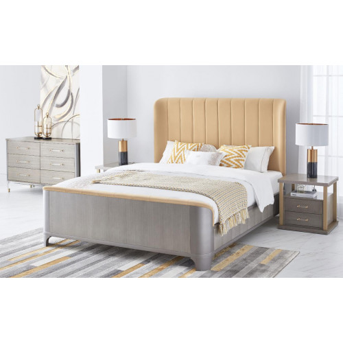 Bett Nachttisch 4 tlg. Schlafzimmer Set Design Modern Luxus Betten Gruppe Leder Bett Nachttisch 4 tlg. Schlafzimmer Set Design Modern Luxus Betten Gruppe Leder von Xl Moebel