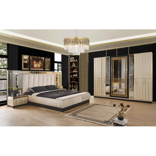 Bett Nachttisch Kleiderschrank 4 tlg Schlafzimmer Set Design Modern Bett Nachttisch Kleiderschrank 4 tlg Schlafzimmer Set Design Modern von Xl Moebel