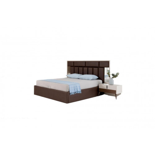 Bett Schlafzimmerbett mit Bettkasten Bettrahmen Holz Braun Schlafplatz Bett Schlafzimmerbett mit Bettkasten Bettrahmen Holz Braun Schlafplatz von Xl Moebel