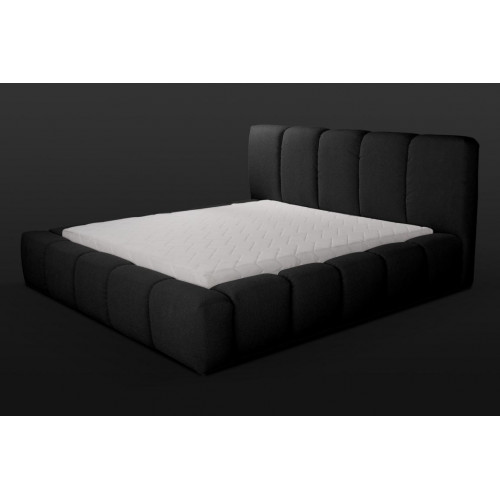 Bett Schwarzes Doppelbett Schlafzimmer Holzmöbel Design Polstermöbel Stoff von Xl Moebel