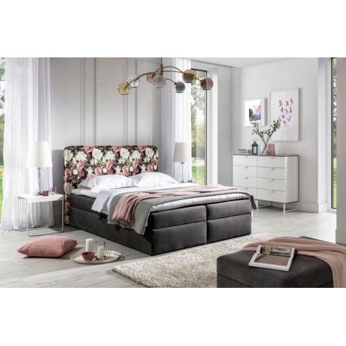 Betten Boxspringbett Textil Design Doppel Hotel Modern Bett Schlafzimmer Blumen von Xl Moebel
