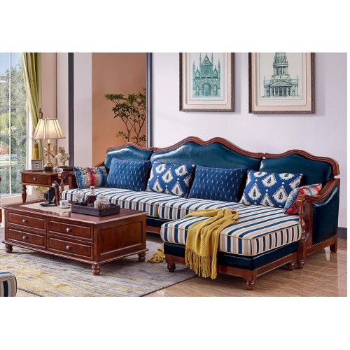Blaue Ledercouch Ecksofa Polster Möbel Klassische Chesterfield Möbel Blaue Ledercouch Ecksofa Polster Möbel Klassische Chesterfield Möbel von Xl Moebel