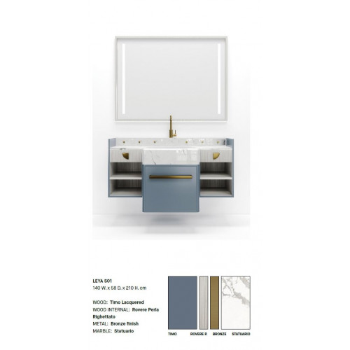 Blauer Badezimmerschrank Badezimmermöbel Regal Badezimmerschrank Holzregale Blauer Badezimmerschrank Badezimmermöbel Regal Badezimmerschrank Holzregale von Xl Moebel