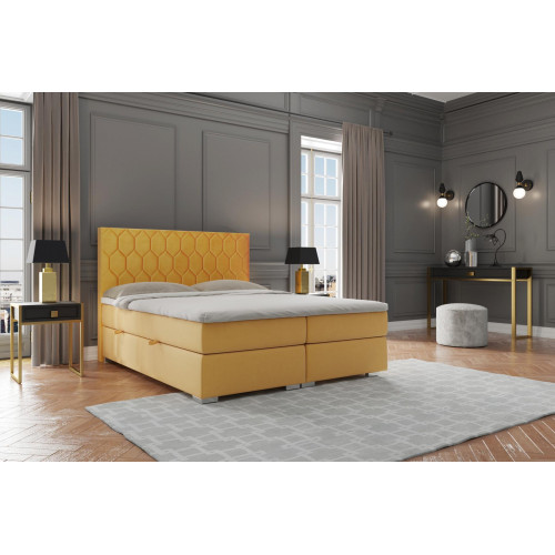 Boxspring Bett Hotel Doppel Luxus Betten Polster Funktion Bettkasten Gelb Samt Boxspring Bett Hotel Doppel Luxus Betten Polster Funktion Bettkasten Gelb Samt von Xl Moebel